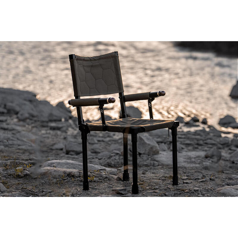 Chaise de Camping Pliante avec Accoudoirs