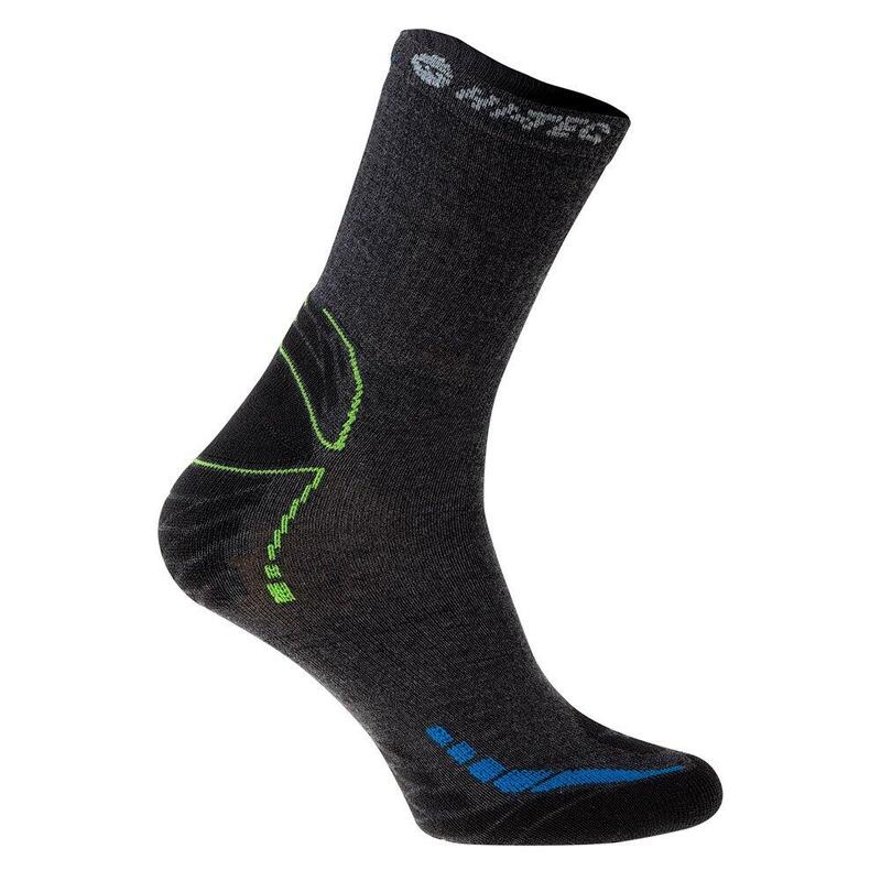 Raseno sokken voor volwassenen (Donkergrijs/Lime/Blauw)