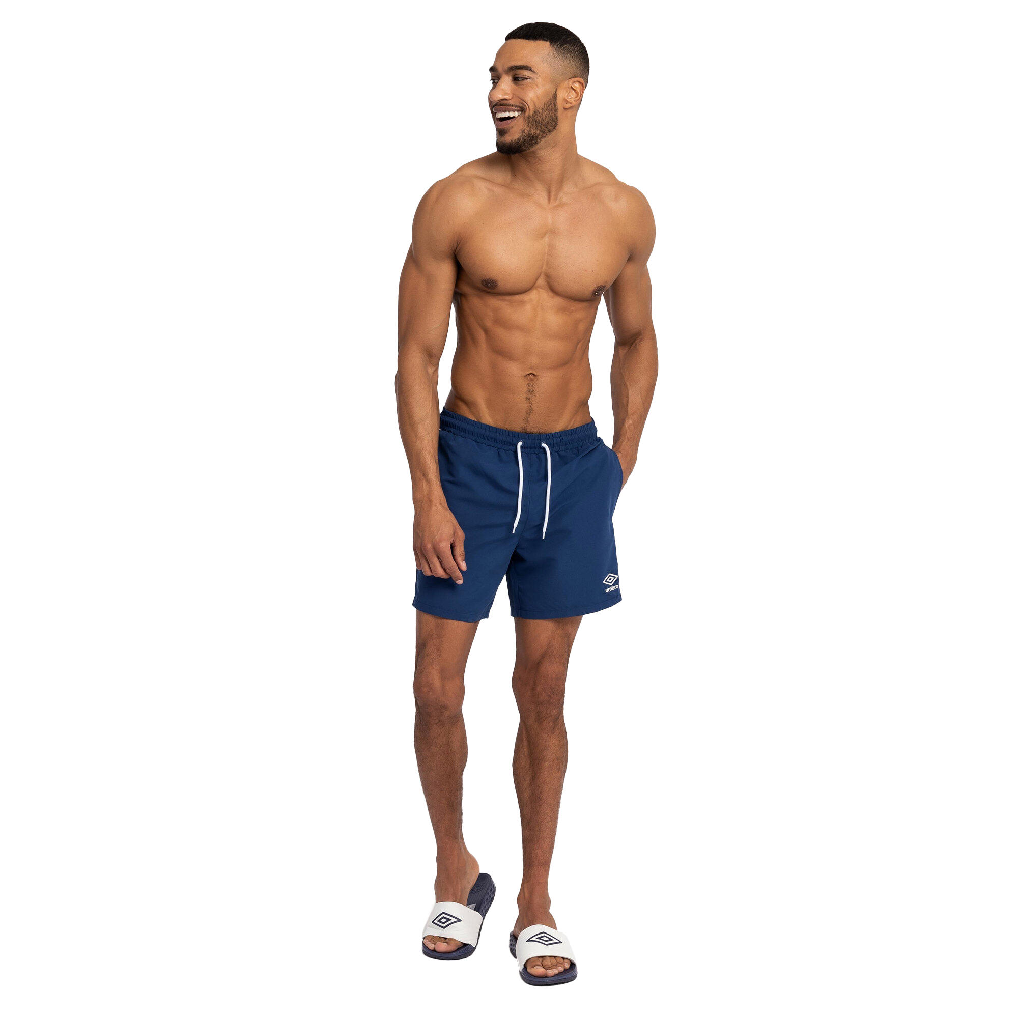Costume Da Bagno A Pantaloncino Nastrato Uomo Umbro Blu Navy 4/4