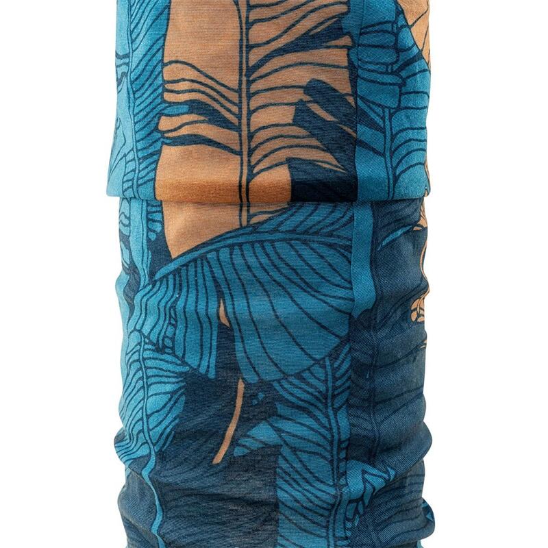 Volwassen uniseks Temi Tropical Leaves Halswarmer (Blauw/bruin)