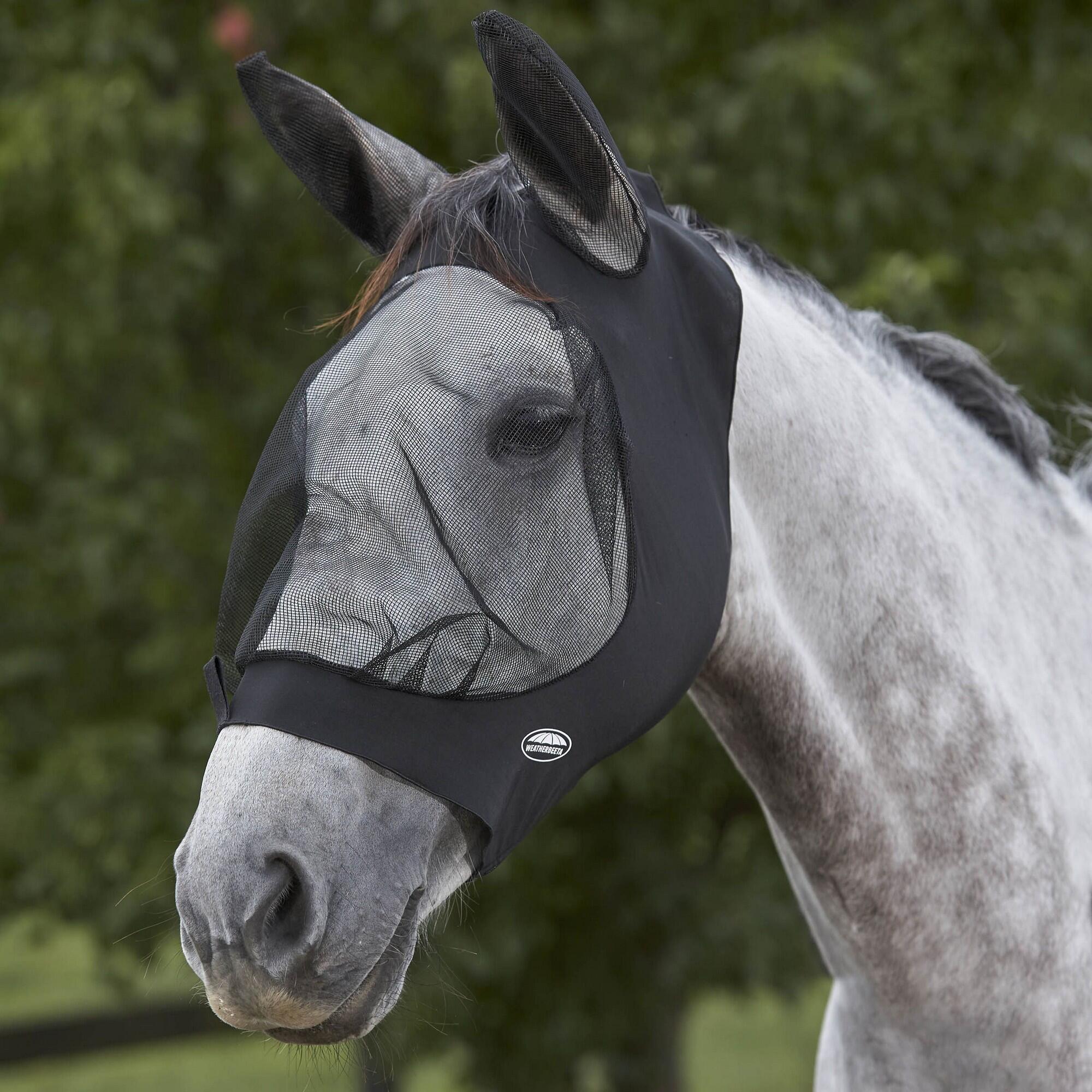 WEATHERBEETA Deluxe Stretch Horse Eye Saver With Ears (Black)