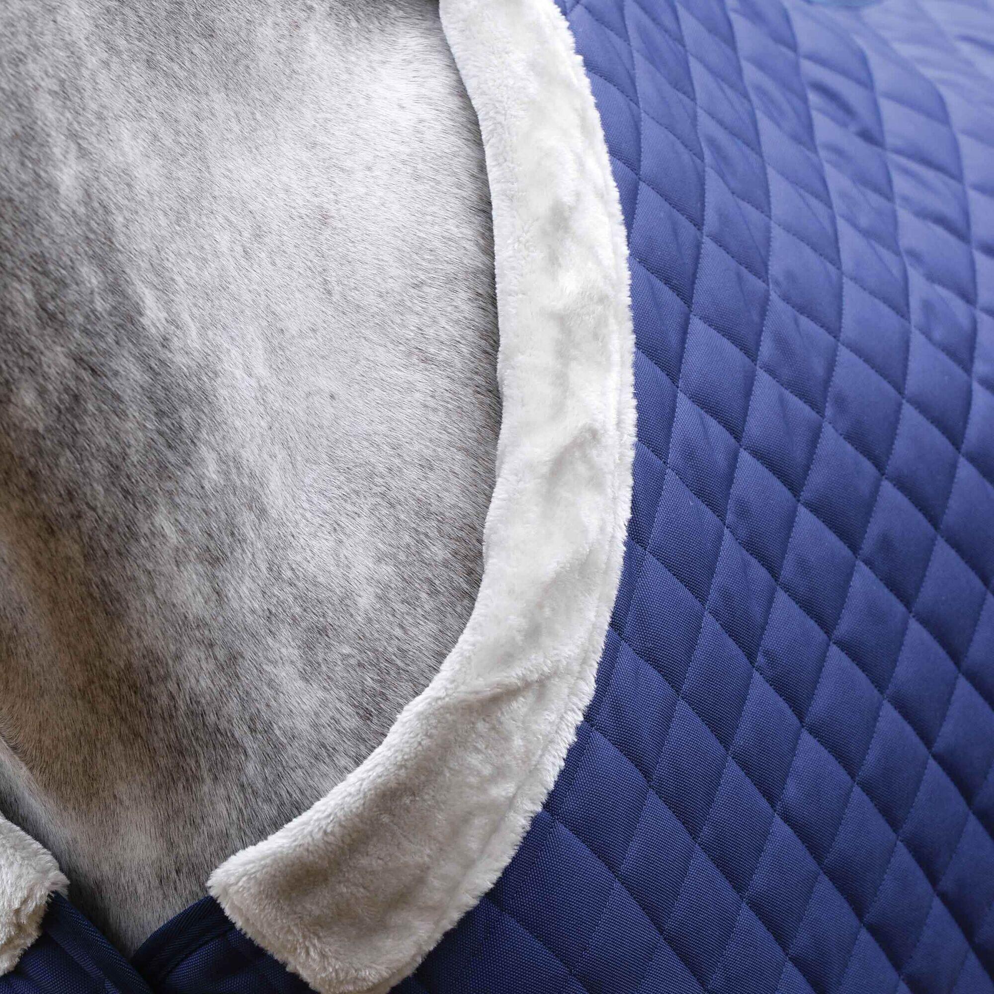 Comfitec Deluxe StandardNeck Quilted Midweight Horse Stable Rug (Navy) 3/4