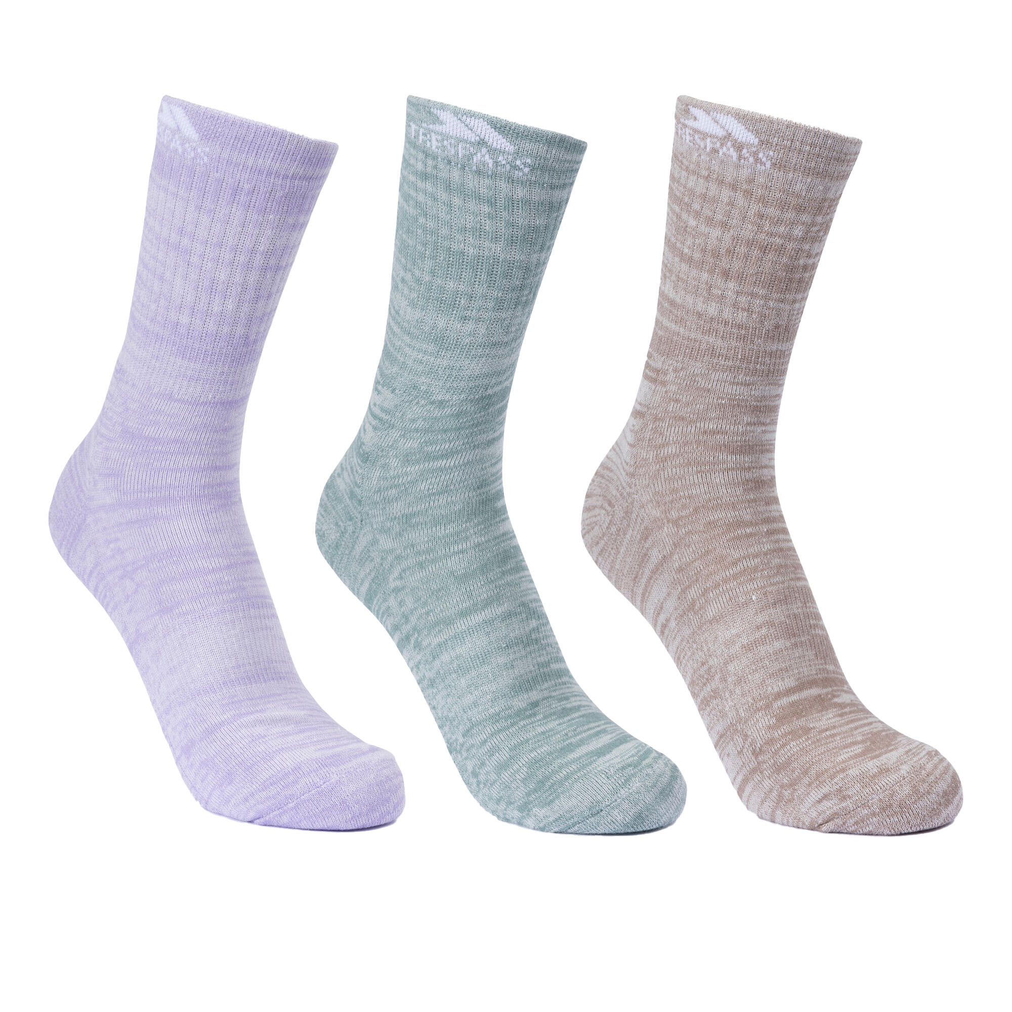 HELVELLYN Women's hiking socks (Dark green / Off-white / Lavender blue)