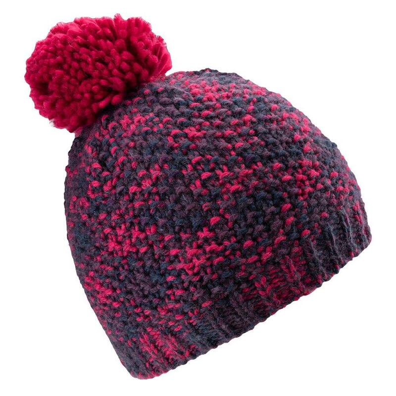 Bonnet d'hiver HALLA Femme (Bleu nuit / Rouge persan)