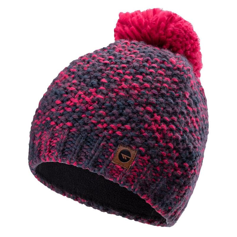 Bonnet d'hiver HALLA Femme (Bleu nuit / Rouge persan)