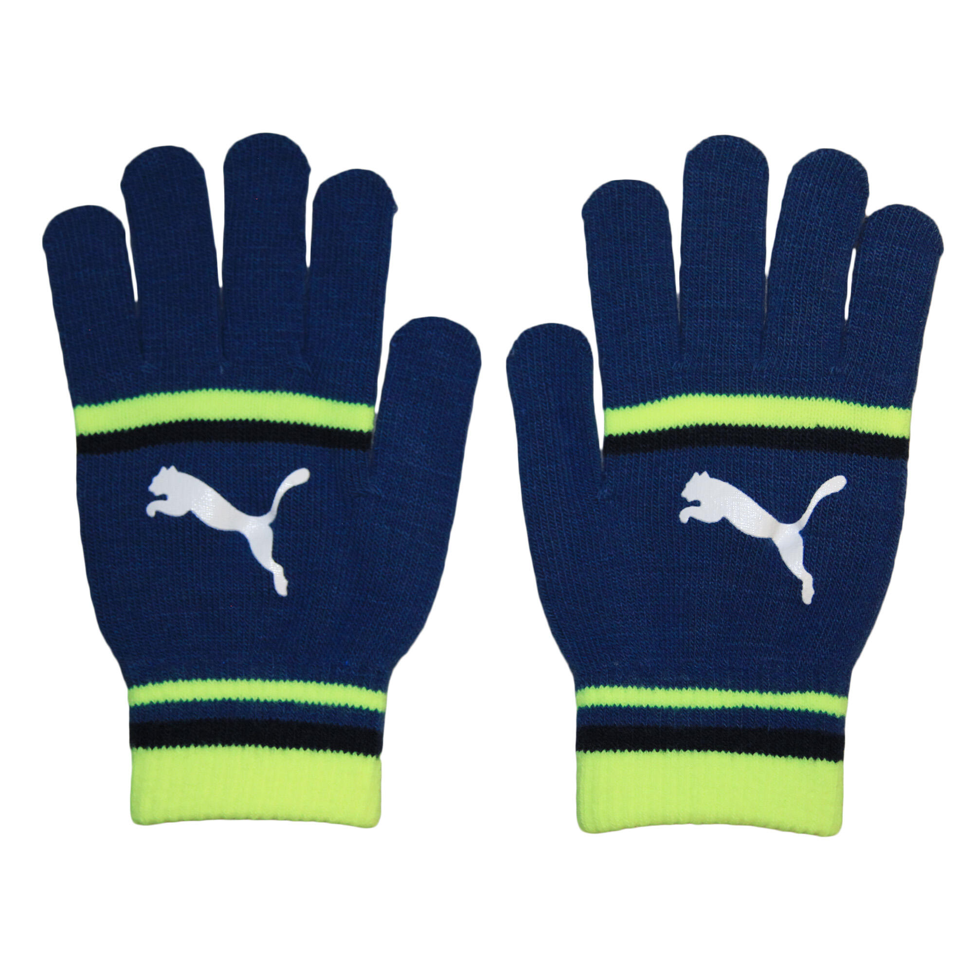 Women's gloves (Navy blue / Fluorescent yellow)