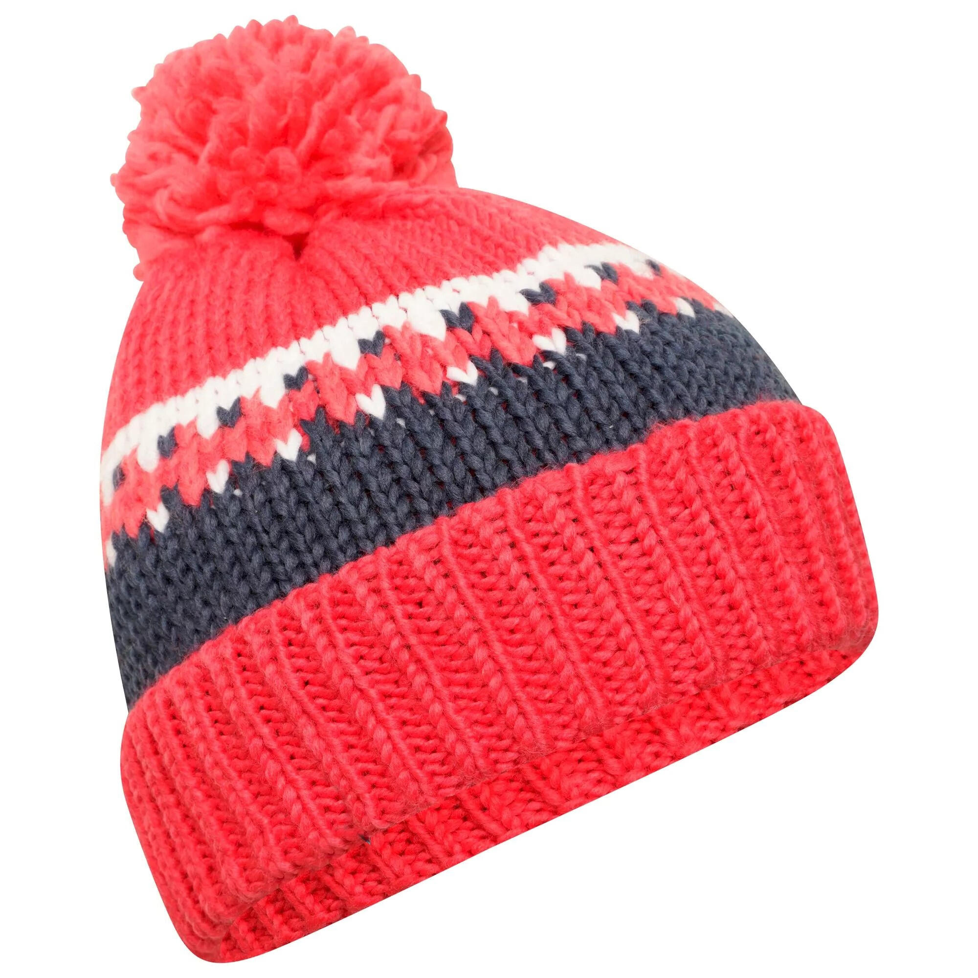 Childrens/Kids Boffin II Bobble Beanie (Virtual Pink/Geranium) 3/4