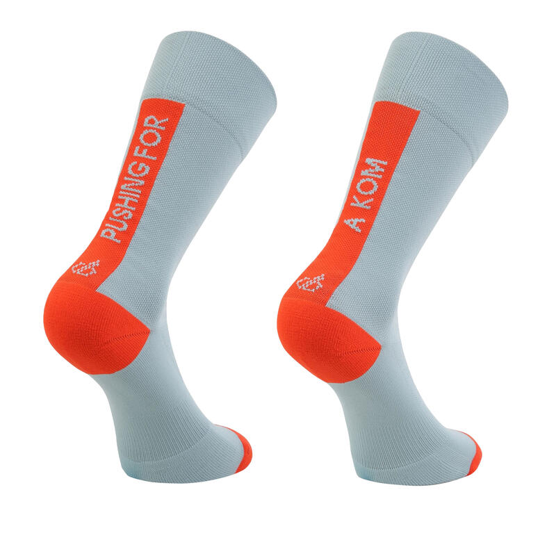 Calcetines Mensaje Ciclismo para Hombre Naranja Trail Blaze, Pizarra