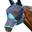 Masque antimouches pour chevaux avec oreilles et nez COMFITEC DELUXE (Bleu