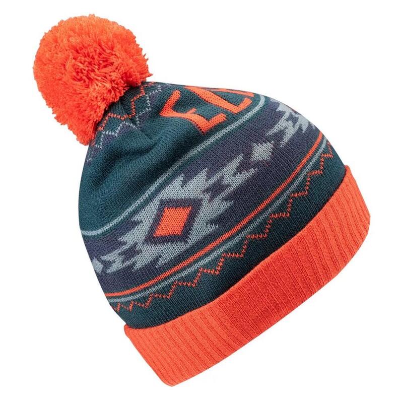 Bonnet d´hiver TAIL (Vert pin sombre / Bleu sombre / Forêt foncé / Orange