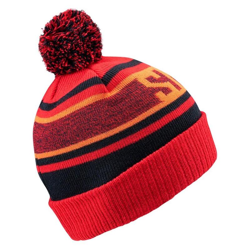 Gorro Riscas Contrastantes Barro Menino Tigre chinês vermelho/laranja