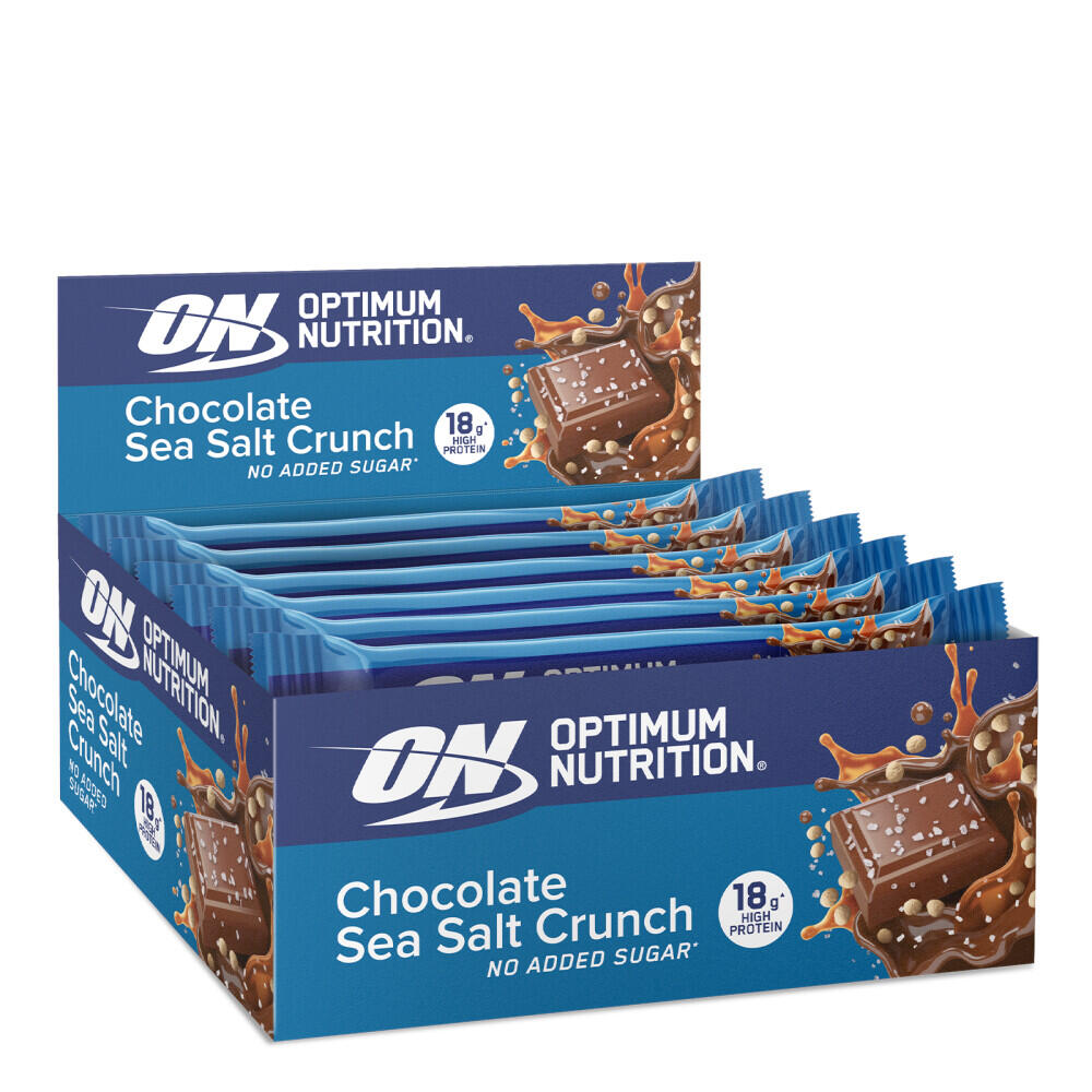 OPTIMUM NUTRITION Eiwitrepen - Crunch Eiwitreep (12x55g) - Chocolade Zeezout