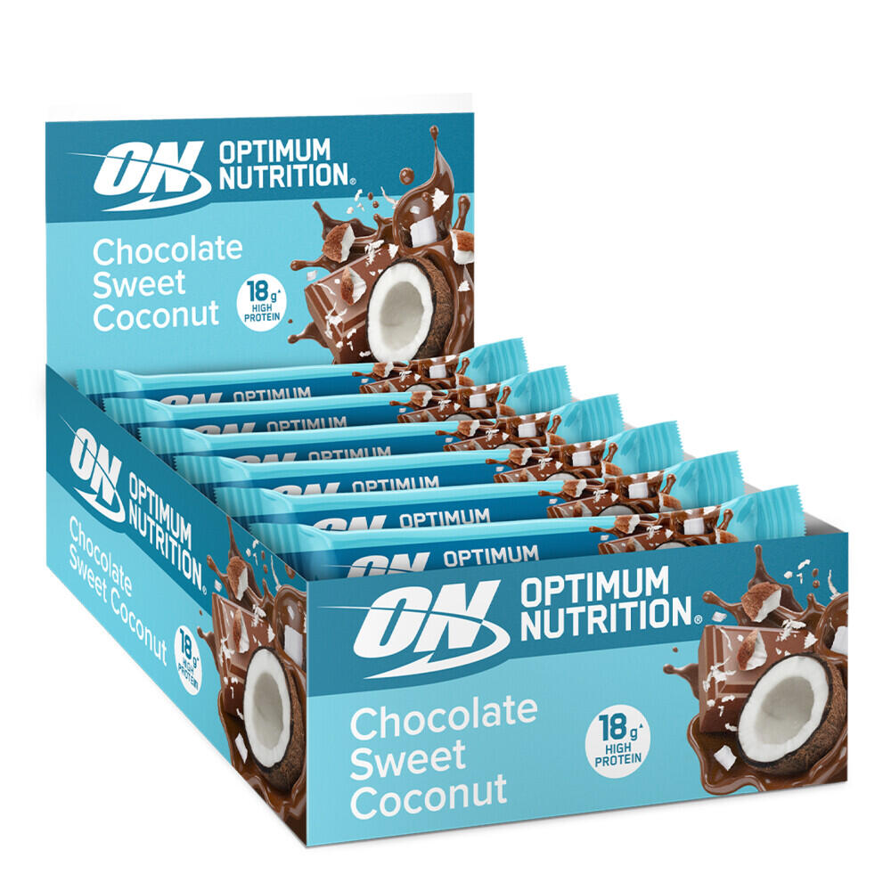 OPTIMUM NUTRITION Eiwitrepen - Eiwitreep Blik (12x59g) - Kokosnoot Chocolade