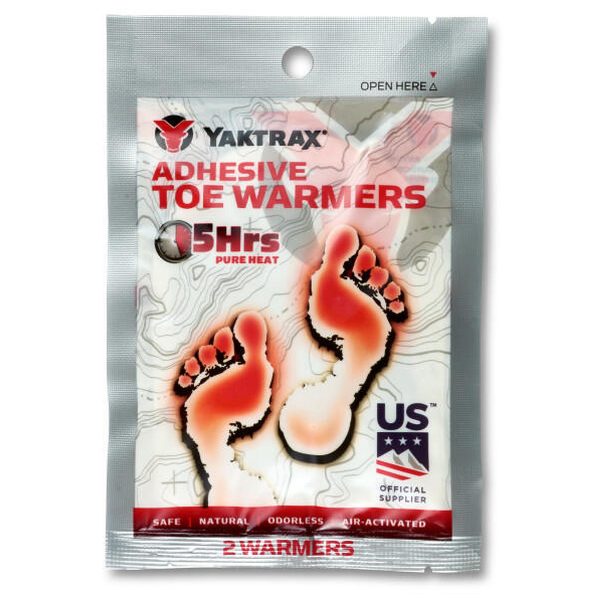 Yaktrax Aquecedores de dedos dos pés adesivos para 5 horas de duração