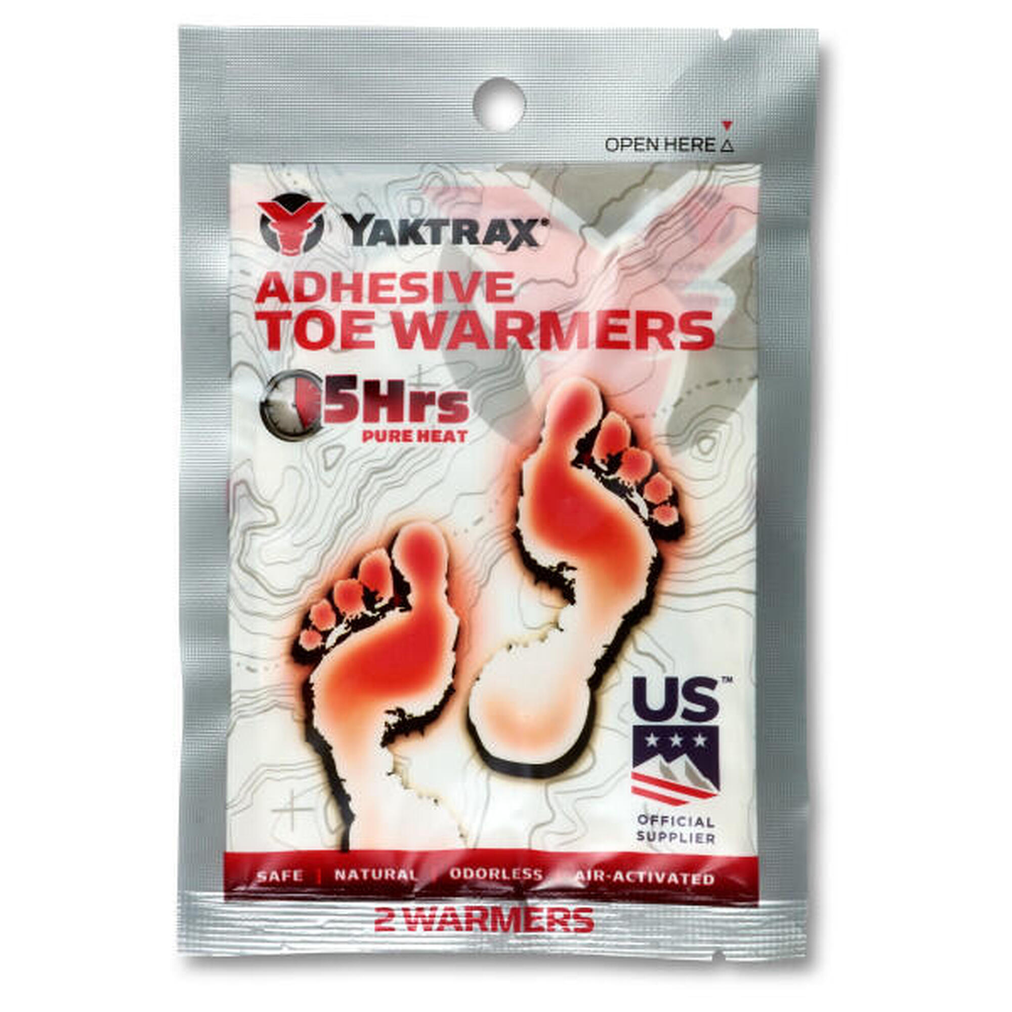 Yaktrax Chaufferettes pour orteils, pieds, Adhésifs pour une durée de 5h