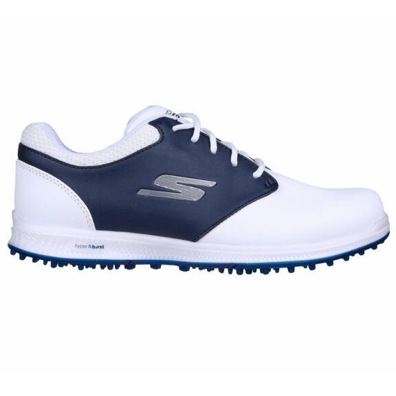 Skechers Go Golf Elite 4 Hyper Zapato de Golf Mujer, White/Navy 2/5