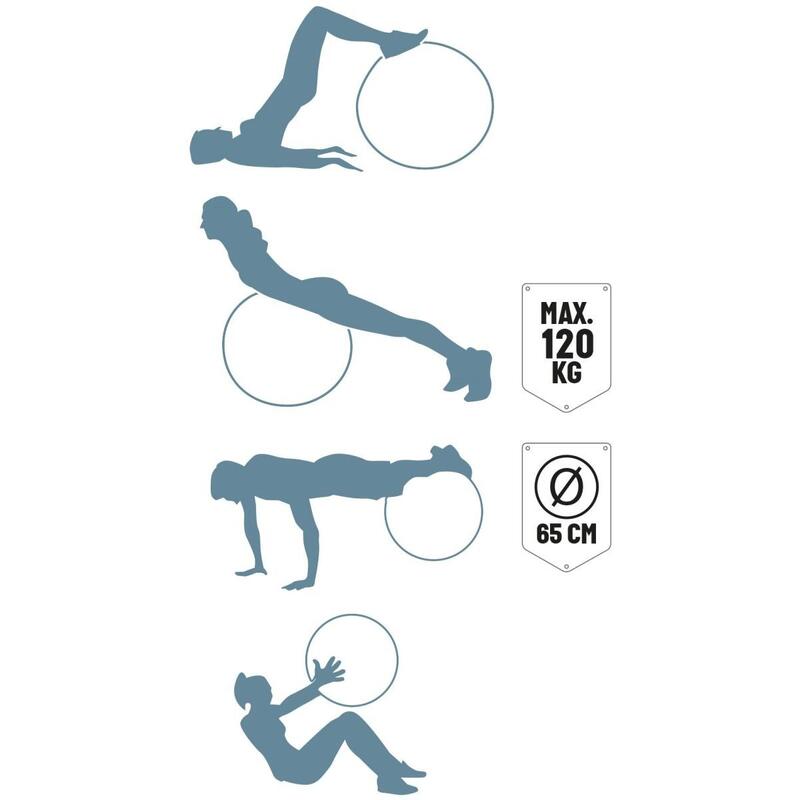 Piłka fitness 65 cm niebieska Umbro
