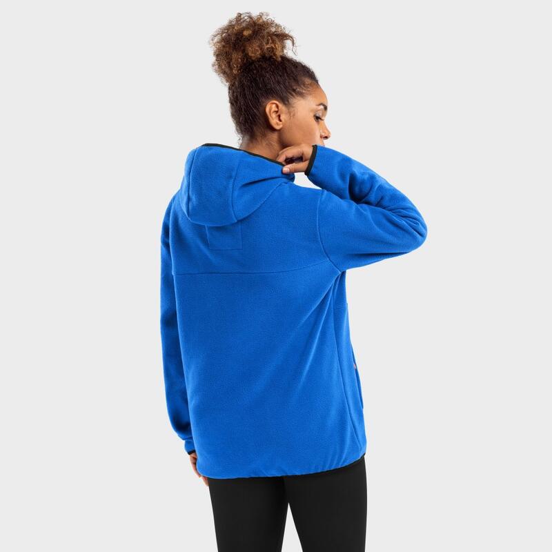 Sweat à capuche polaire femme Sports d'hiver Montreux-W Bleu