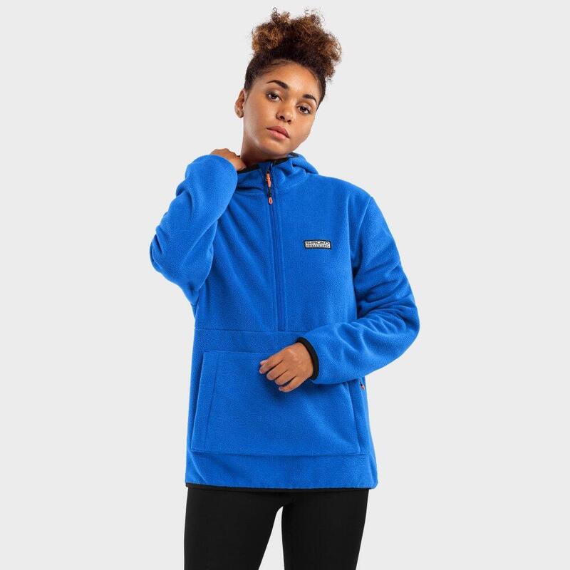 Sweat à capuche polaire femme Sports d'hiver Montreux-W Bleu