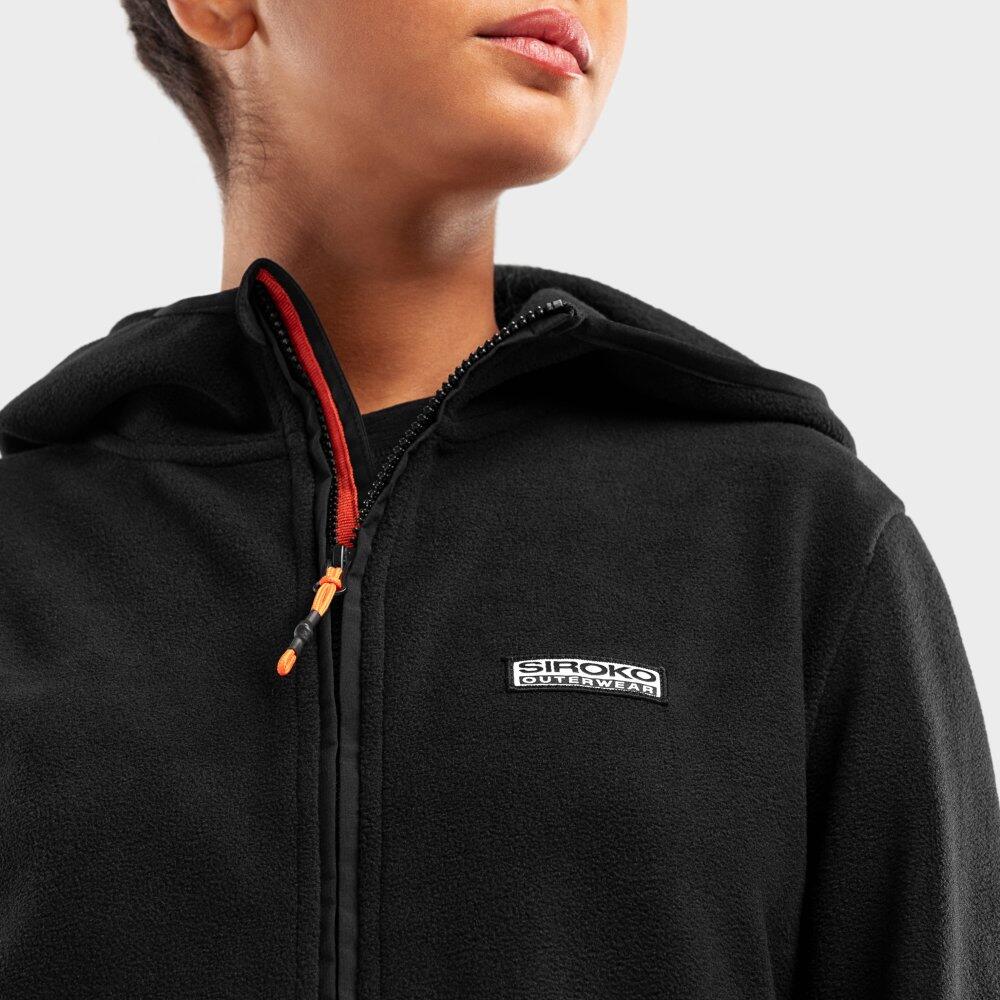 Dames Wintersport fleece hoodie Avoriaz-W SIROKO Zwart 4/7