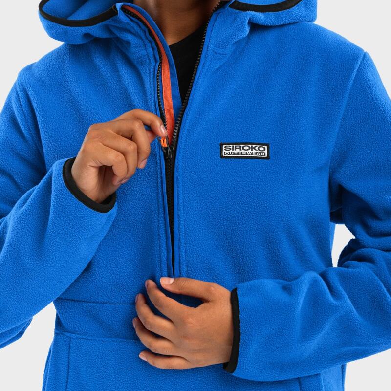 Dames Wintersport fleece hoodie Montreux-W SIROKO Blauw