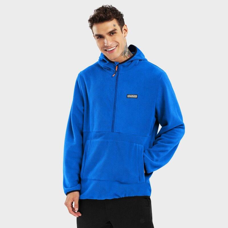 Heren Wintersport fleece hoodie Montreux SIROKO Blauw