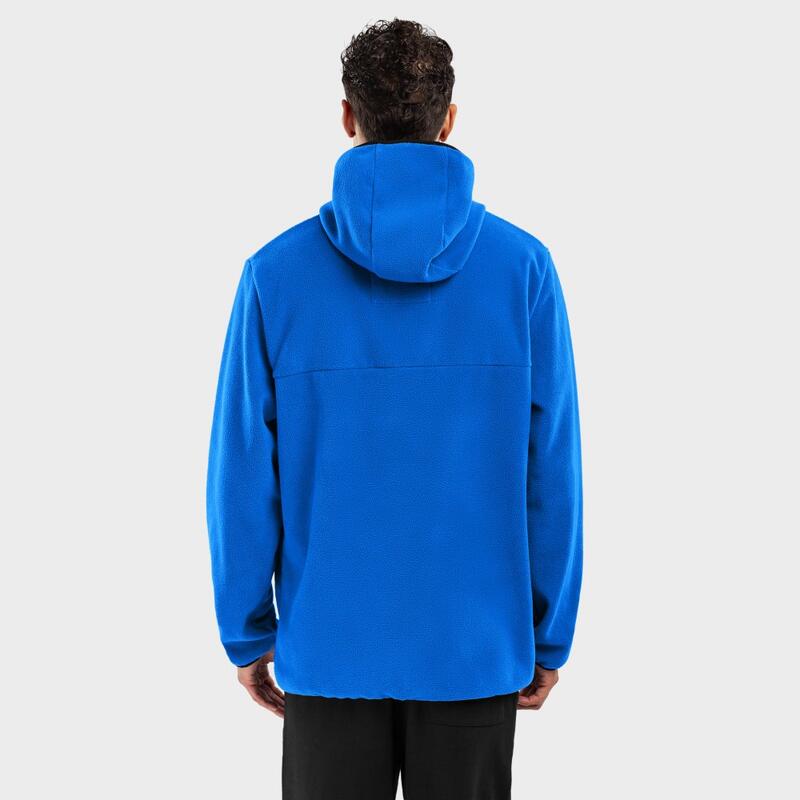 Sweat à capuche polaire homme Sports d'hiver Montreux Bleu