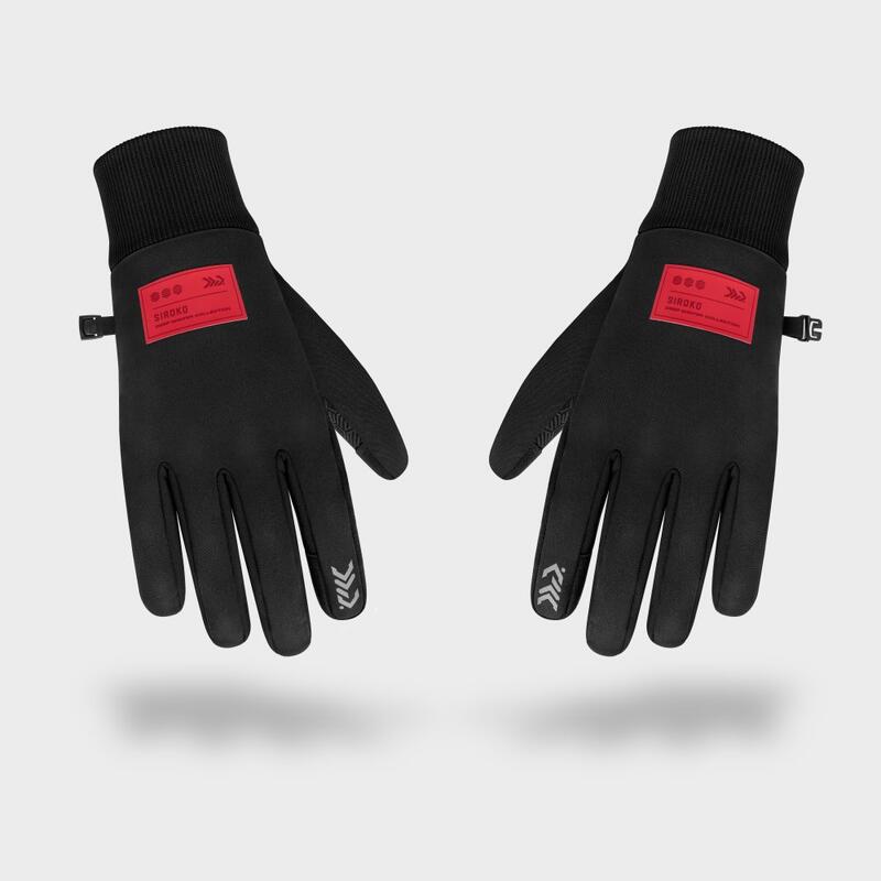 Gants vélo d'hiver Cyclisme Homme et Femme DW Barrow Noir