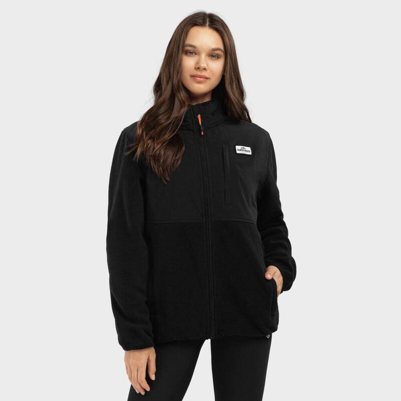 Damen Wintersport ripstop fleecejacke für Vevey-W SIROKO Schwarz