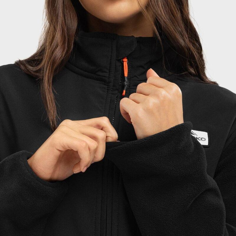 Damen Wintersport ripstop fleecejacke für Vevey-W SIROKO Schwarz