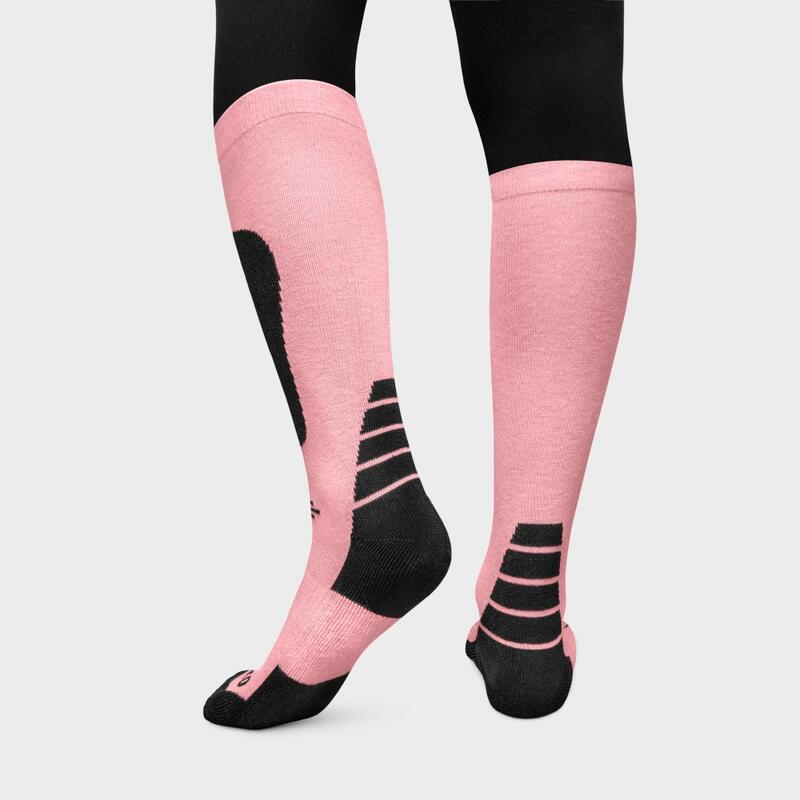 Monnet Mi-Bas Ski Medium Rose Calcetines de esquí mujer : Snowleader