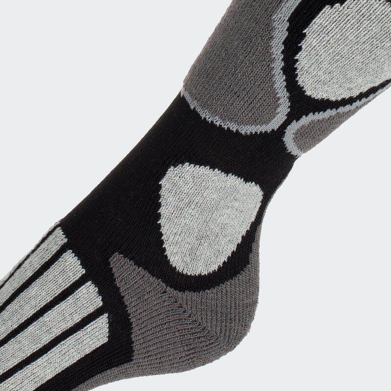 Chaussettes de ski | Enfant | 2 paires | Mi-bas rembourrées | Noir