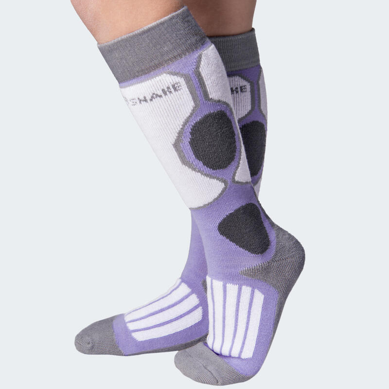 Skisokken 'high protection' | Kinderen | gewatteerde sokken | Paars
