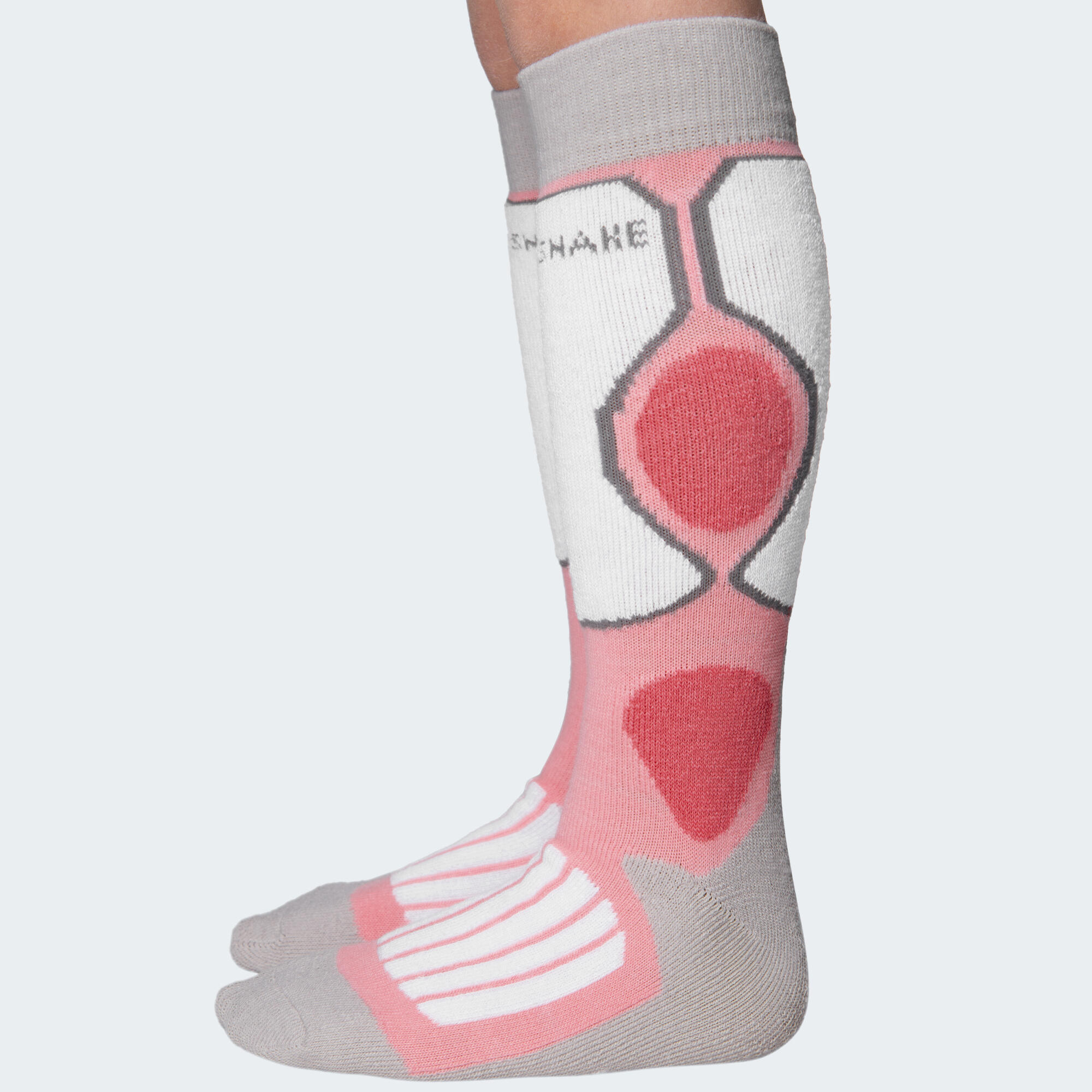 2 Paia Calze Termiche Da Sci Bambino | EU 31-34 | Rosa/Blu | Anti-umidità E Anti-odore - Foto 5