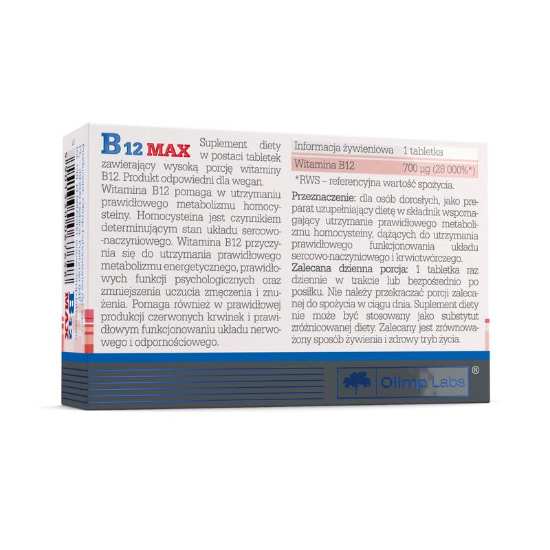 B12 MAX Olimp- 60 Tabletek