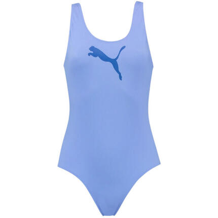 Maillot de bain PUMA violet femme en nylon recyclé, protection UV
