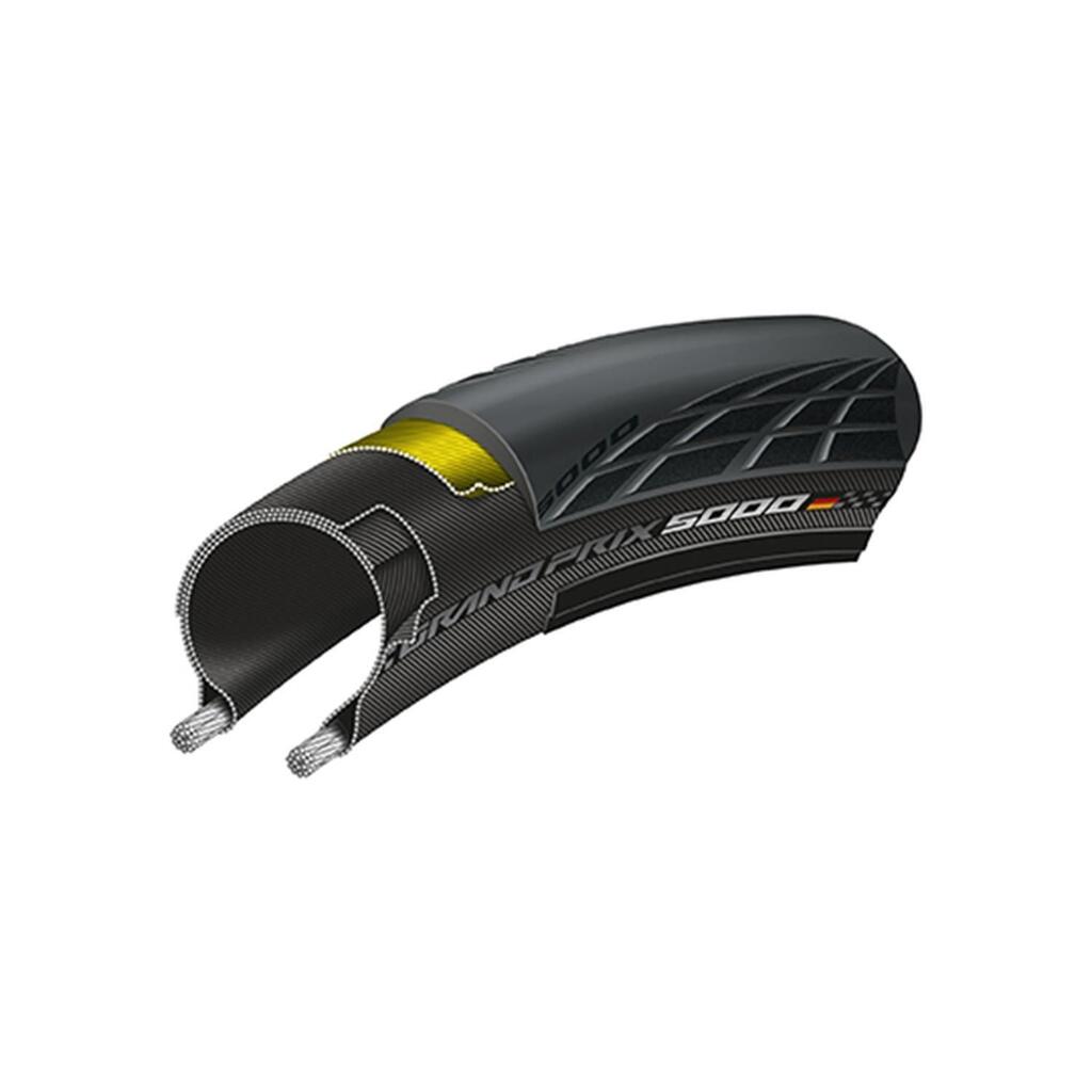 Continental GP 5000 700mm Road Tire Flexible Tubetype Vectran Breaker BlackChili