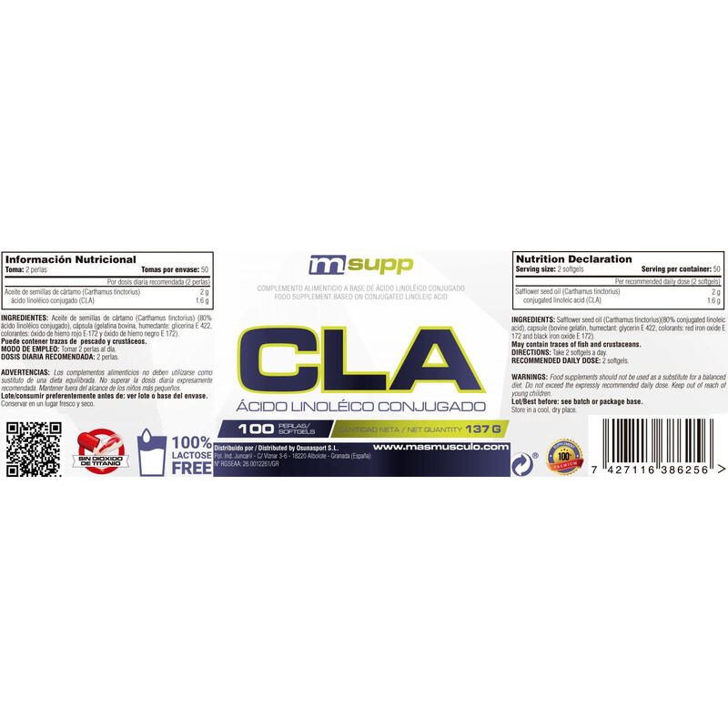 CLA - 100 Softgels de MM Supplements