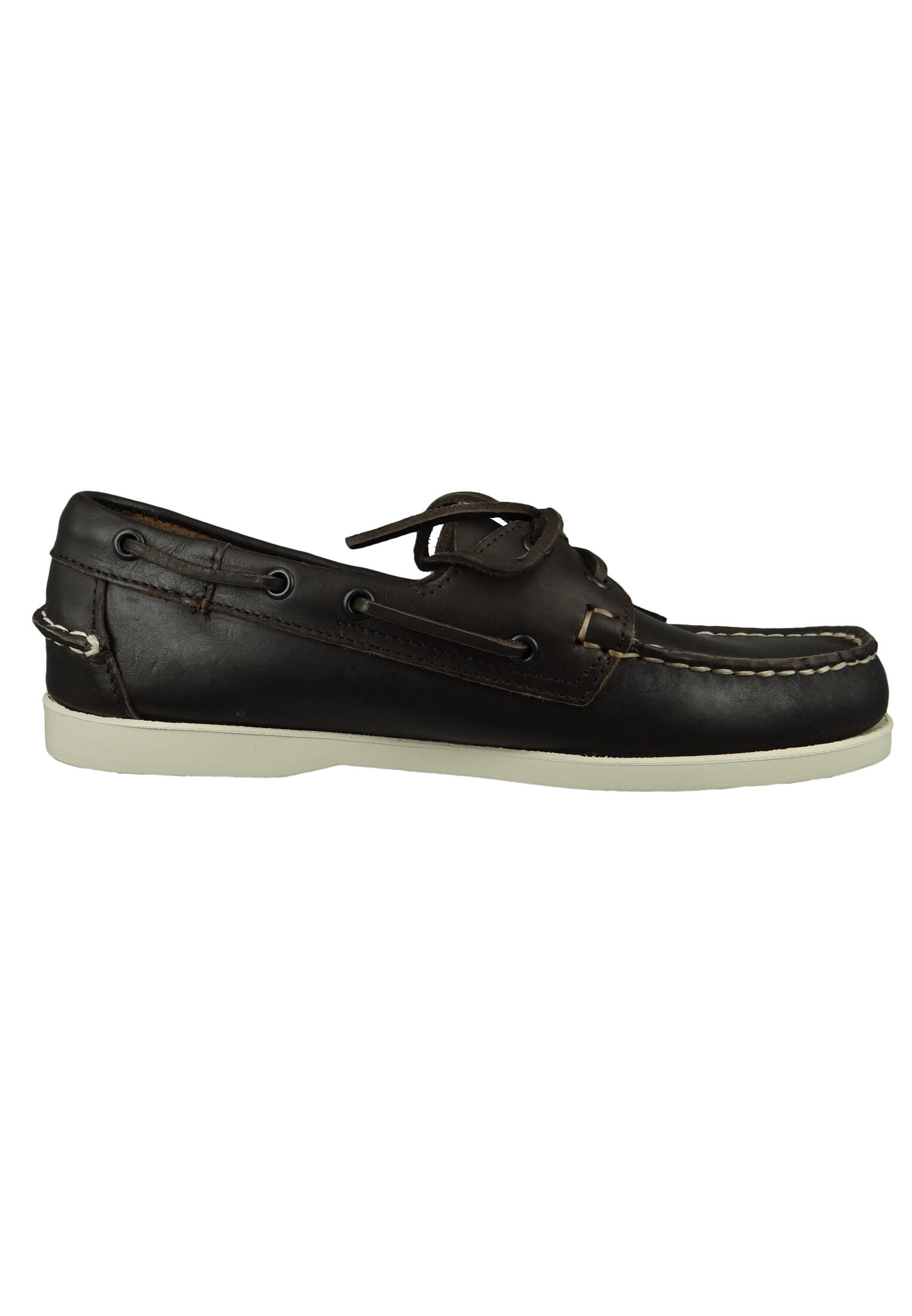 Sapato de barco masculino DOCKSIDES Portland couro marrom escuro 5/6