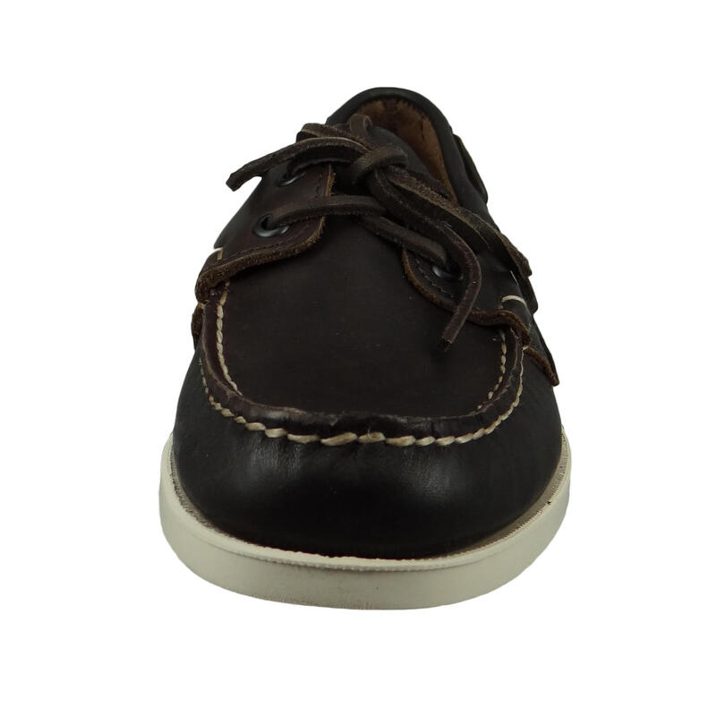 Chaussure bateau Homme DOCKSIDES Portland Cuir Marron foncé