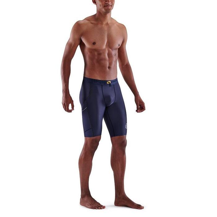 Men's SKINS Series-3 COMPRESSION Half Tights - Navy – iRUN Singapore