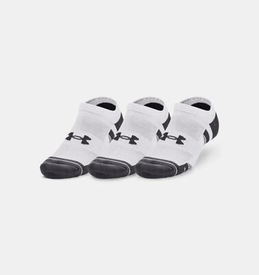 Set van 3 paar witte lage under armour performance tech sokken
