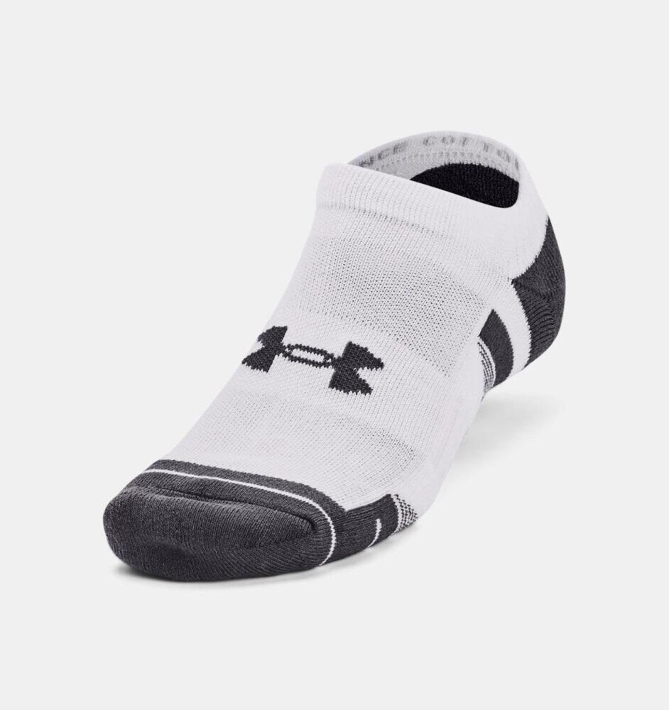 Lot de 3 paires de chaussettes basses blanches Under Armour Performance Tech 2/4