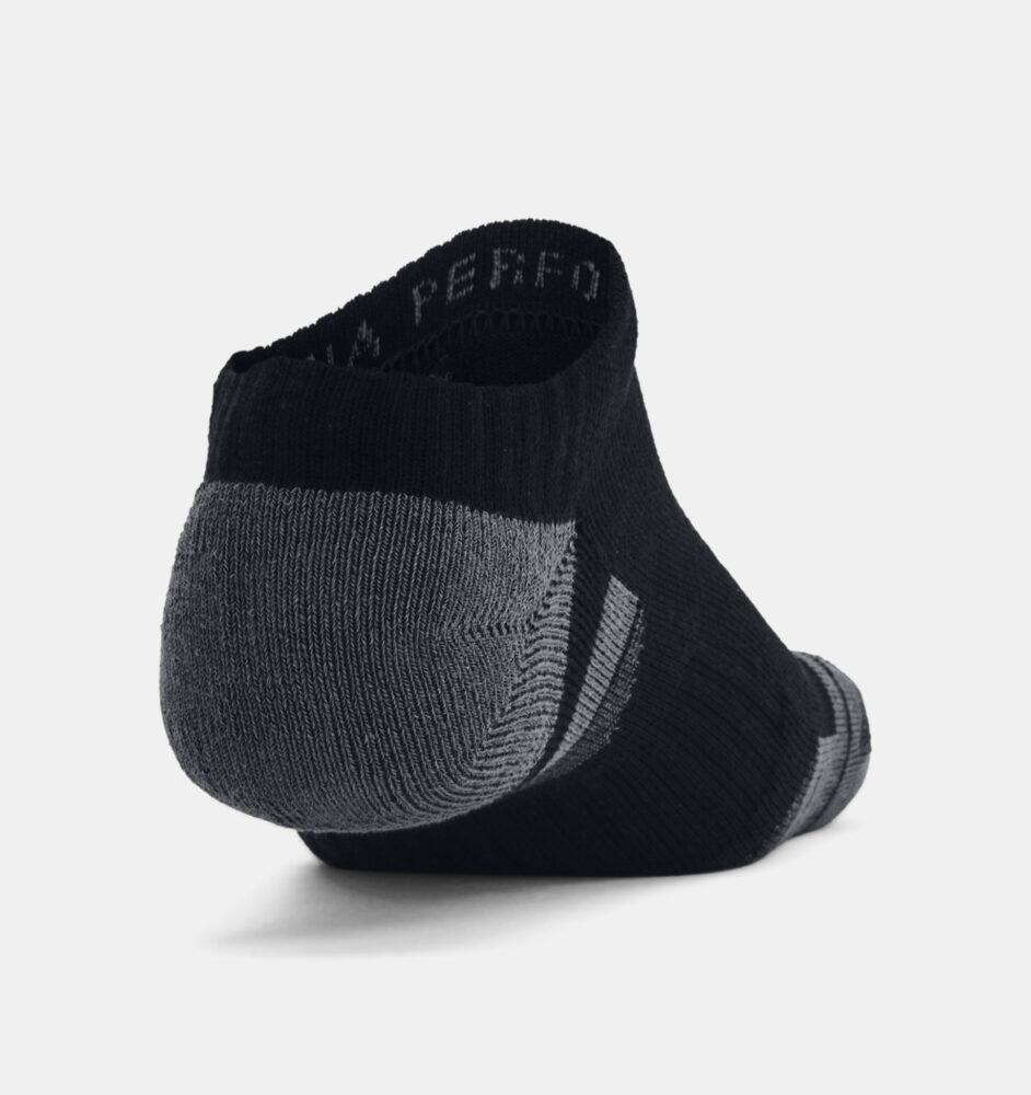Lot de 3 paires de chaussettes invisibles noire en coton Under 3/7