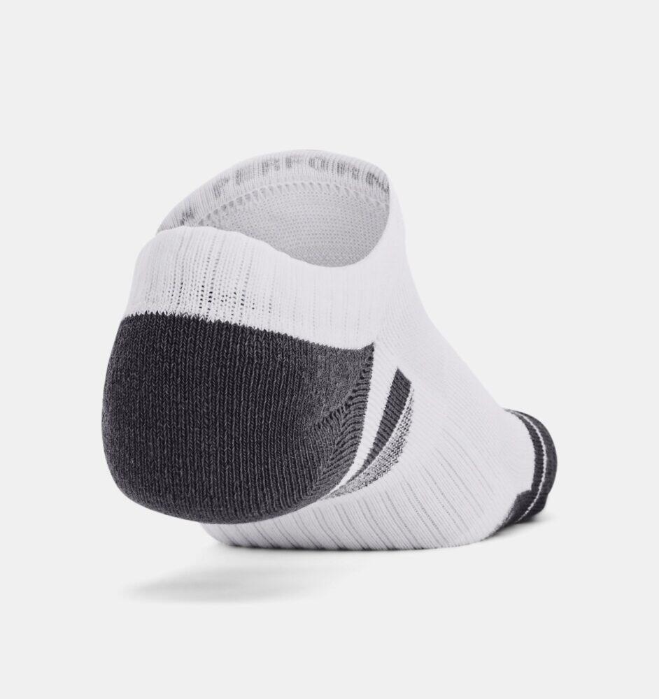 Lot de 3 paires de chaussettes basses blanches Under Armour Performance Tech 3/4