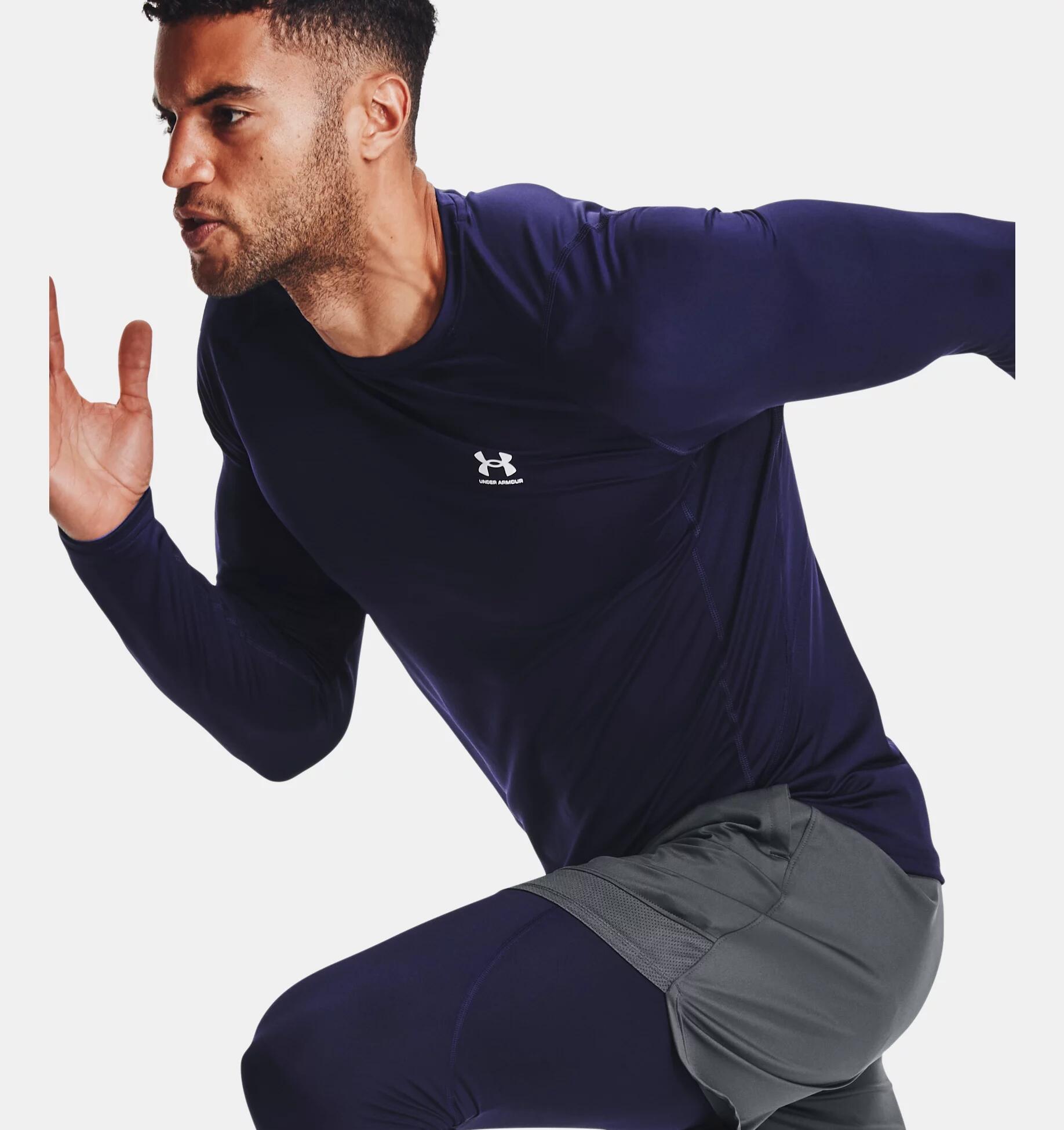 Camiseta manga longa Lycra ColdGear® Under Armour Azul marinho 3/4