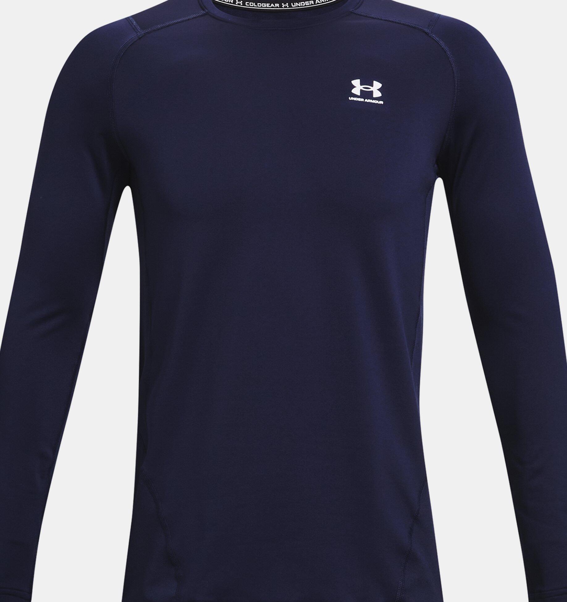 Camiseta manga longa Lycra ColdGear® Under Armour Azul marinho 4/4