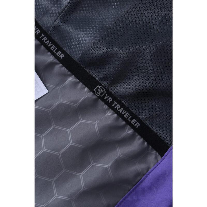 T223201 女式防水拉鍊夾克 - 紫色