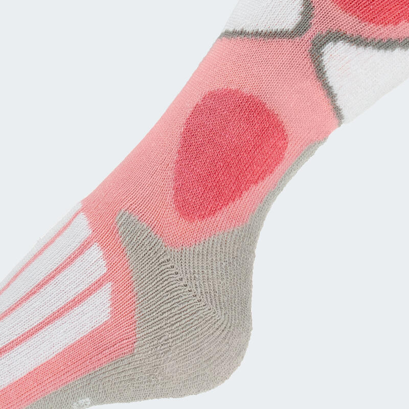 Chaussettes de ski | Enfant | 2 paires | Mi-bas rembourrées | Rose