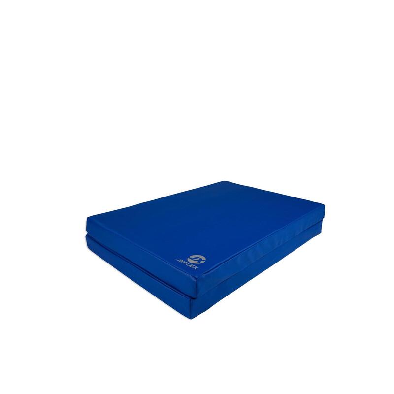Tapis de gymnastique 200 x 70 x 8 cm, bleu, pliable, Jeflex.